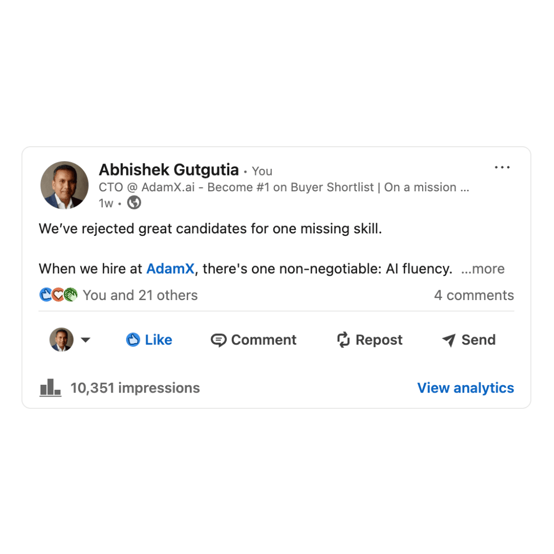 We’ve rejected great candidates for one missing skill.